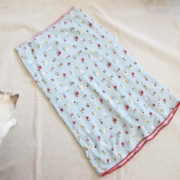 NWT Gap × DÔEN Floral Midi Skirt XL Pansy Flower Print - Picture 4 of 5